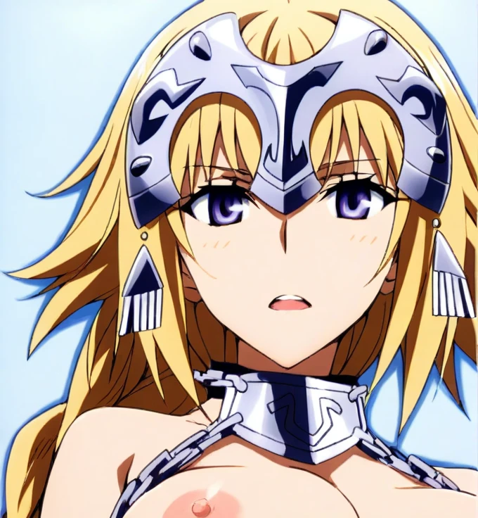 [Stable Diffusion] Long hair Fate Jeanne d'Arc Mouth open Breasts Illustration style R18 Looking at Viewer Masterpiece [Illustration]